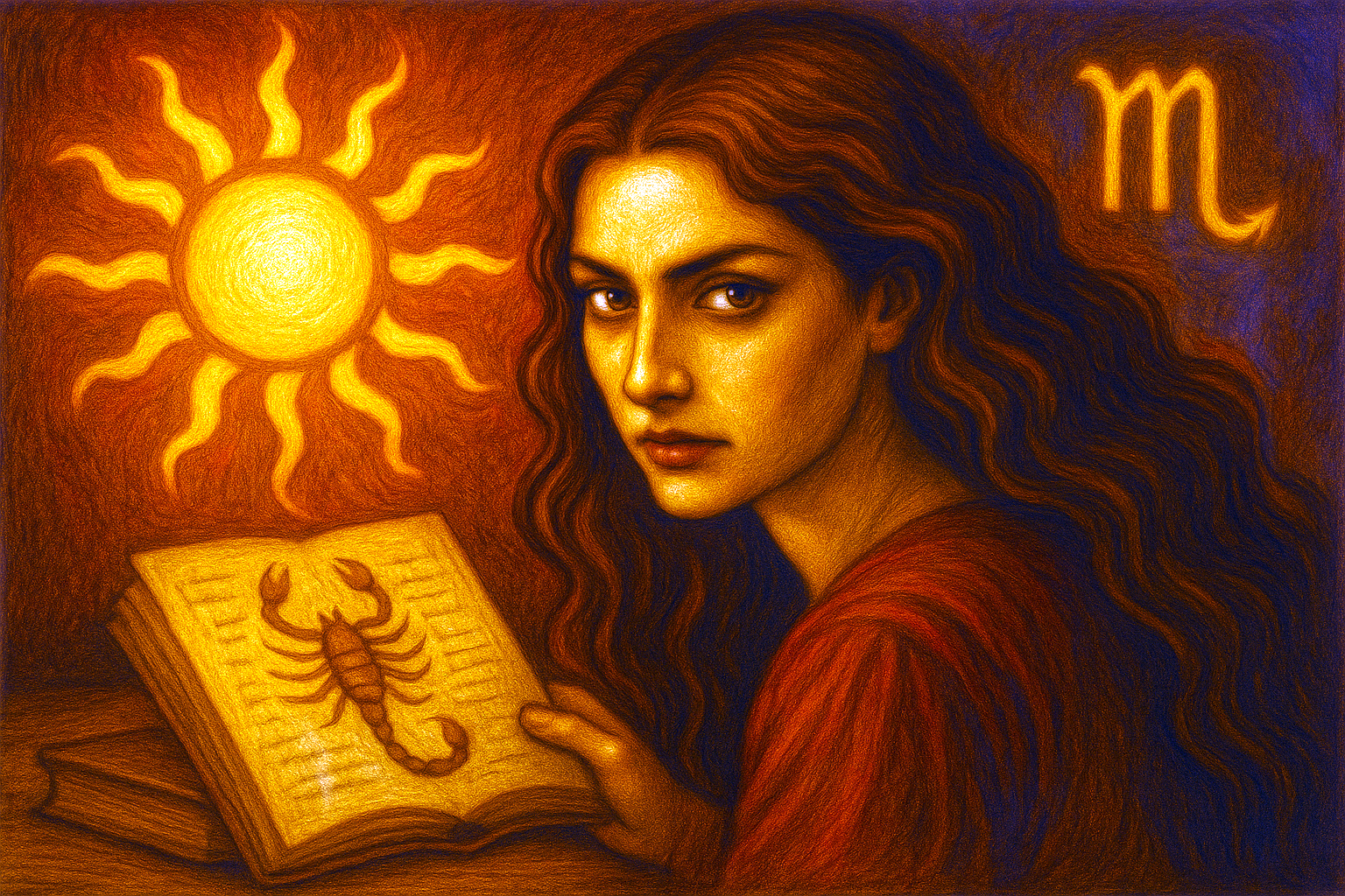 soleil en scorpion, soleil scorpion, scorpion solaire 